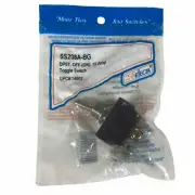 Selecta SS208A-BG Toggle Switch On/Off 1/2" DPDT 15 Amp @ 125VAC New