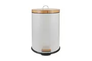 Eco Basics 20L Rubbish Bin Trash Garbage Can Waste Container Storage Round White