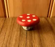 Hand Made Clay Insense Burner Hand Painted Mushroom Reversible- Free Insense