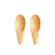 Wooden Scoop Solid Wood Condiment Spoon Mini Wood Salt Spoon with Short Handl...