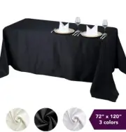 12 pcs 72x120" PREMIUM Polyester RECTANGULAR Tablecloths High Quality Linens