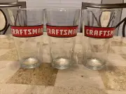Craftsman Tools Tumblers Glasses Barware 12oz Excellent Condition (x3)
