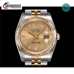 Rolex 勞力士 Datejust 36MM 間金 日誌型116233 金面石