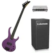 Kramer Disciple D1 Bass Purple Metallic w/ Warwick Amp and TC Cab Bundle