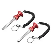 10 x 80mm Weight Stack Pin with Pull Rope Magnetic Strength Training Red 2pcs