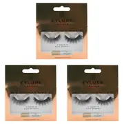 3x Eylure London Most Wanted False Lashes w/ Glue Set U Want It Silk Perfect