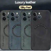 Case For iPhone 16 15 14 Pro Max 13 ShockProof MagSafe Leather Magnet Slim Cover