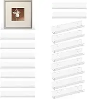 ZFLYCANP 18 Pcs Vinyl Record Stand Display, Acrylic Tabletop Album Now Playing Holder, Vinyl Record Shelf Wall Mount for Wall Decor Kids Bookshelf Magazine Rack Picture Ledge