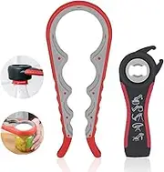 Jar Opener - Multi Function Can Opener Bottle Opener Kit with Silicone Handle Easy to Use for Children, Elderly and Arthritis Sufferers (4&5 in 1)
