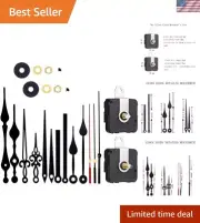 Two Quartz Clock Movements with 6 Clock Hand Styles - Silent DIY Solution