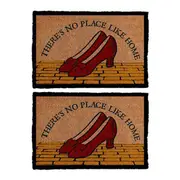 2PK The Wizard Of Oz 60x40cm No Place Like Door Mat Entrance Rug/Doormat Brown