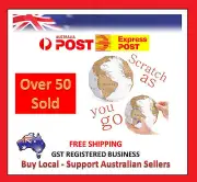 DIY 3D Gold Foil Coated Scratch Globe - World Scratch Off Travel Atlas Map