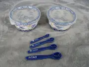 Temp-Tations By Tara Old World Bowls With Lid And 4 Measuring Spoons Set