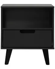 Walker Edison Modern 1-Drawer Nightstand With Open Cubby