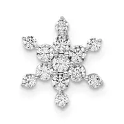 14k White Gold 1/2 Ct. Lab Grown Diamond VS/SI+ G+ Star Chain Slide Pendant