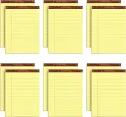 TOPS The Legal Pad Legal Pad, 8-1/2 x 11-3/4 Inches, Perforated, Canary, Legal/Wide Rule, 50 Sheets per Pad, 12 Pads per Pack (7532)