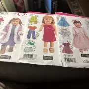 Simplicity Doll Clothes Patterns For 18 Inch Dolls - 4786, 4654, 4364 UNCUT