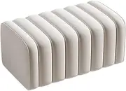 Shoe Bench Shoeshine Stool Home Entrance Bench Simple Living Room Clothes Bench Checkroom Sofa Stool Solid Color Bedside Stool Rectangular Shoe Rack Bench(White,60cm)