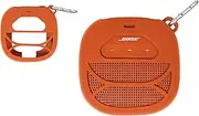 Customized Silicon Skin for Bose SoundLink Micro, Portable Outdoor Speaker by alltravel, Full Protection Cover from Shock, Shake and Drop, Free Carabiner for Easy Carrying