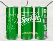 SPRITE SODA 20oz Skinny Insulated Travel Tumbler Lid Straw