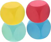 Kisangel 4pcs Blank Dice for DIY Art Easy to Paint Dice for Decoration Safe Reusable Crafting Material for Classroom Activities