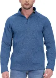 Men's Quarter-Zip Jacket Long Sleeve Outdoor Athletic Pullover Size XL