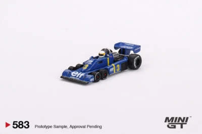 Mini GT Tyrrell P34 #3 Jody Scheckter 1976 Swedish GP Winner 1/64 Scale