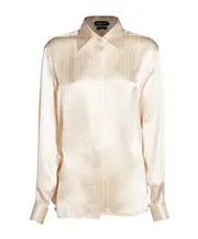 Tom Ford Whitney Striped Fluid Shirt IT40,IT42,IT38,IT36 Nude