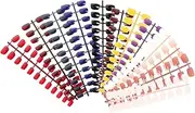 NULYLU Women's Press on Nails 12 Sets Square Fake Nails Manicure Kits for Home