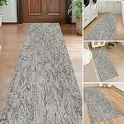 Hall Stairs Runner Rug 100cm 1.5m 2m 250cm 300cm 4m 5m 6m Modern Gray Extra Long Carpets for Entrance Living Room Bedroom Area Door Mat - Customizable Length(2.6ft×9.8ft/80×300cm)