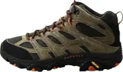 Merrell Men's Moab 3 Mid Waterproof Hiking Boot Suede Leather Olive Size 9