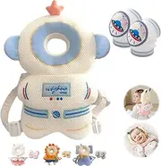 AIRCADIA Baby Head Protection, Adjustable Protective Pillow Baby with BB, 3D Breathable Mesh Fabric, Safety Guard Pillow for Children 4 24 Months with Knee Pads, Baby Crawling (Astronaut)