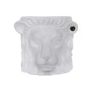 Garden Glory Lion Flower/Plant Pot Centerpiece Tabletop Decor Small White