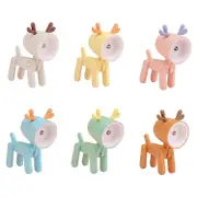 6 PCS Deer Lamp LED Desk Lamp Cute Small Phone Holder Cute Deer Light Adjustable Phone Stand (6 Col Multicolor