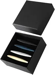 [WRITWAA] Mens Accessories Set 4pcs Tie Clip Gold Tie Business Tie Bar Necktie Pinch Elegant