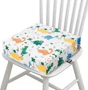 Toddler Booster Seat for Dining Table Non Slip Booster Seat Cushion Chair Increasing Cushion High Seat Pad Cartoon Table Booster Seat with Adjustable Safety Belt and Fastening Strap for Toddlers