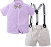[Dressnu] Childrenswear strappy pants two-piece set short-sleeved