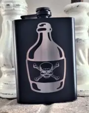 Stainless Steel Liquor Hip Flask and Funnel , Poison Bottle Alcohol Pocket Flask