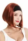Wig Ladies Headband Short Smooth 80er Retro Look Copper Red GFW948