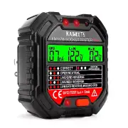 Outlet Tester Electrical GFCI Receptacle Detector with LCD Display, 3 Prong 120V