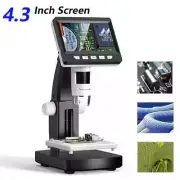 1000X 4.3" LCD Digital Microscope – 1080P USB Magnifier with 8 LED Lights