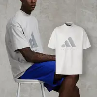 在飛比找蝦皮商城優惠-adidas 短袖 Basketball Tee 男款 灰白