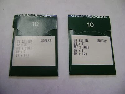 50 SIZE 80/032 GROZ BECKERT UY121 GS 62X21 MY1001 SEWING MACHINE NEEDLES A346