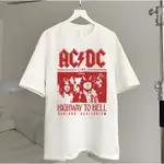 男士 T 恤 ACDC 地獄公路傑瑞 TEE 短袖圓領高品質搖滾樂隊 TEE - ROCK