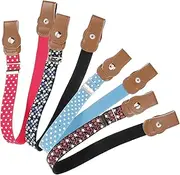 [ANDRESLAD] Boys Girls Kids Belts 4 Pack Stretchy Elastic Waist Belts for Jeans Skirts Dresses