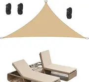 Triangle Sun Sail,3x3x3m Sun Shade Canopy | Waterproof Canopy Shade Fabric, Heavy-Duty Patio Sun Shade Sail Oxford Cloth for Outdoor Patio Garden