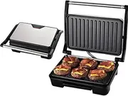Frafuo 2-Slice Panini Press & Sandwich Maker, 750W Compact Breakfast Grill with Non-Stick Plates for Grilled Cheese, Toast, Waffles | Adjustable Temperature Control | Cool-Touch Handle