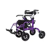 ELENKER All-Terrain 2 in 1 Rollator Walker & Transport Chair, Folding Wheelch...