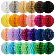 3 Pack of 4", 8" or 12" Tissue Paper Honeycomb Pom Pom Flower Ball Wedding Party