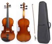 15.5 Inch 4 String Viola Maple Wood Ebony Fittings with Viola Case & Bow